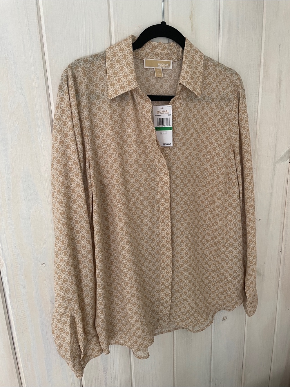 NWT Michael Kors Long-Sleeve Blouse